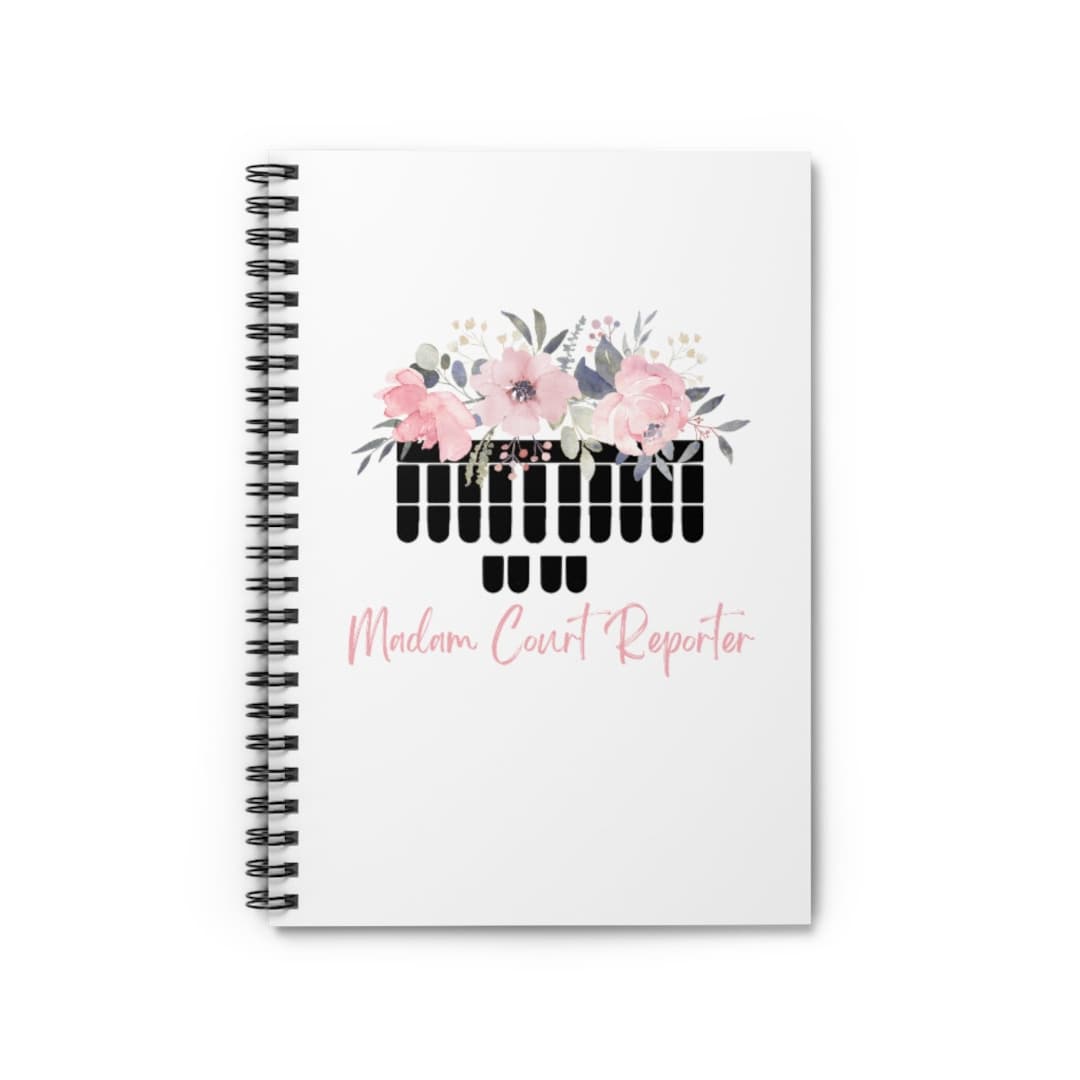 Madam Court Reporter Spiral Notebook Ruled Line, Steno Notebook, Steno