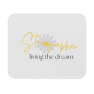 Court reporter mouse pad, stenographer, steno merch, steno student, Mouse Pad (Rectangle)