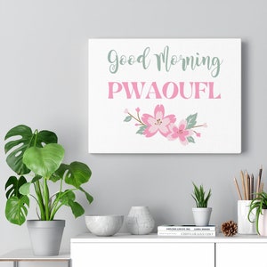 Good Morning Beautiful Canvas, steno decor, steno canvas, stenographer, court reporter