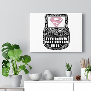 Steno Superwoman Canvas Gallery Wraps, stenographer, court reporter, steno gifts, steno student