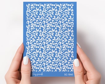 silk screen / silkscreen / silk screen for polymer clay / silk screen stencil / polymer clay silk screen/ Spotted Leopard CLAYPARADE-SC-1941