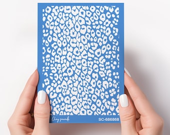 silk screen / silkscreen / silk screen for polymer clay / silk screen stencil /polymer clay silk screen/Spotted Leopard CLAYPARADE-SC-686868