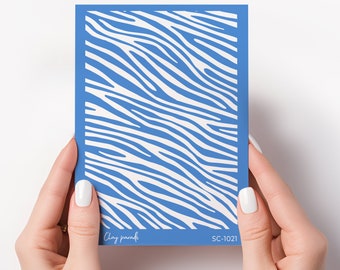 silk screen / silkscreen / silk screen for polymer clay / silk screen stencil / polymer clay silk screen/ Zebra Skin - CLAYPARADE - SC-1021