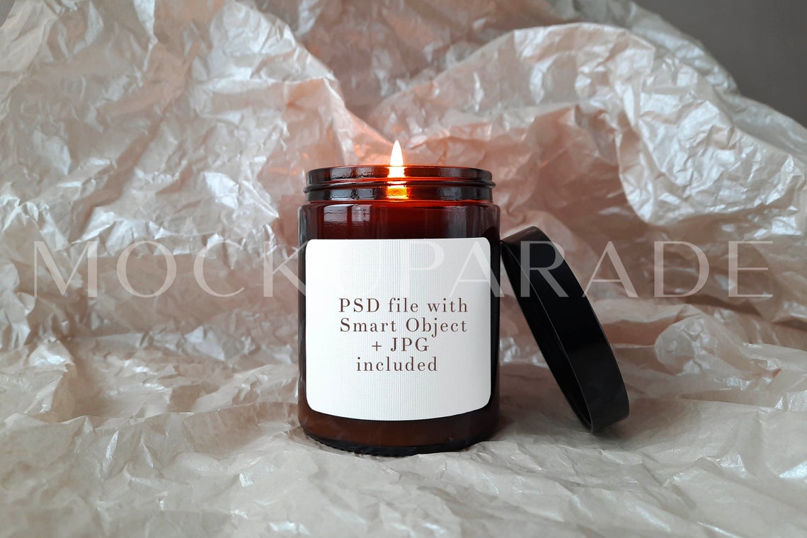 Download Candle Label Mockup Soy Candle Label Mockup Minimalist Label | Etsy