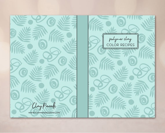 Polymer Clay Colors Recipe Notebook Acqua, DIGITAL FILES ONLY, Colors Recipes Card Download. 1238