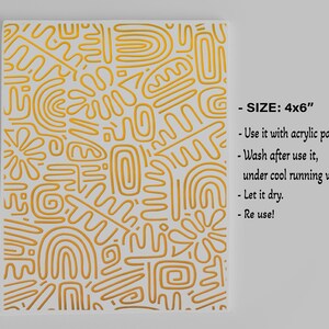 silk screen / silkscreen / silk screen for polymer clay / silk screen stencil / polymer clay silk screen/ Abstract Shapes CLAYPARADE-SC-0851
