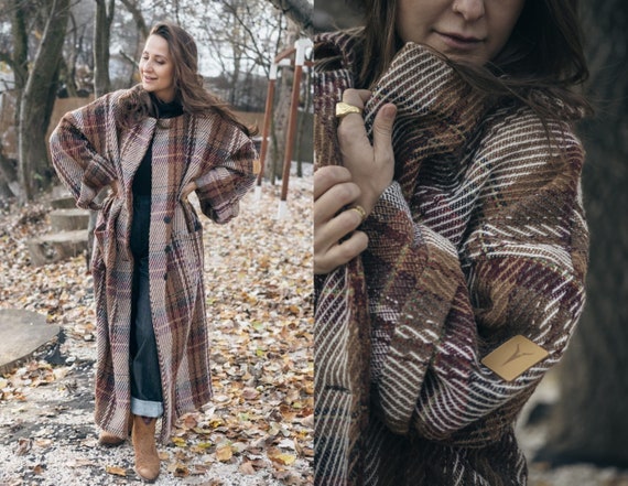 Thick wool coat womens top
