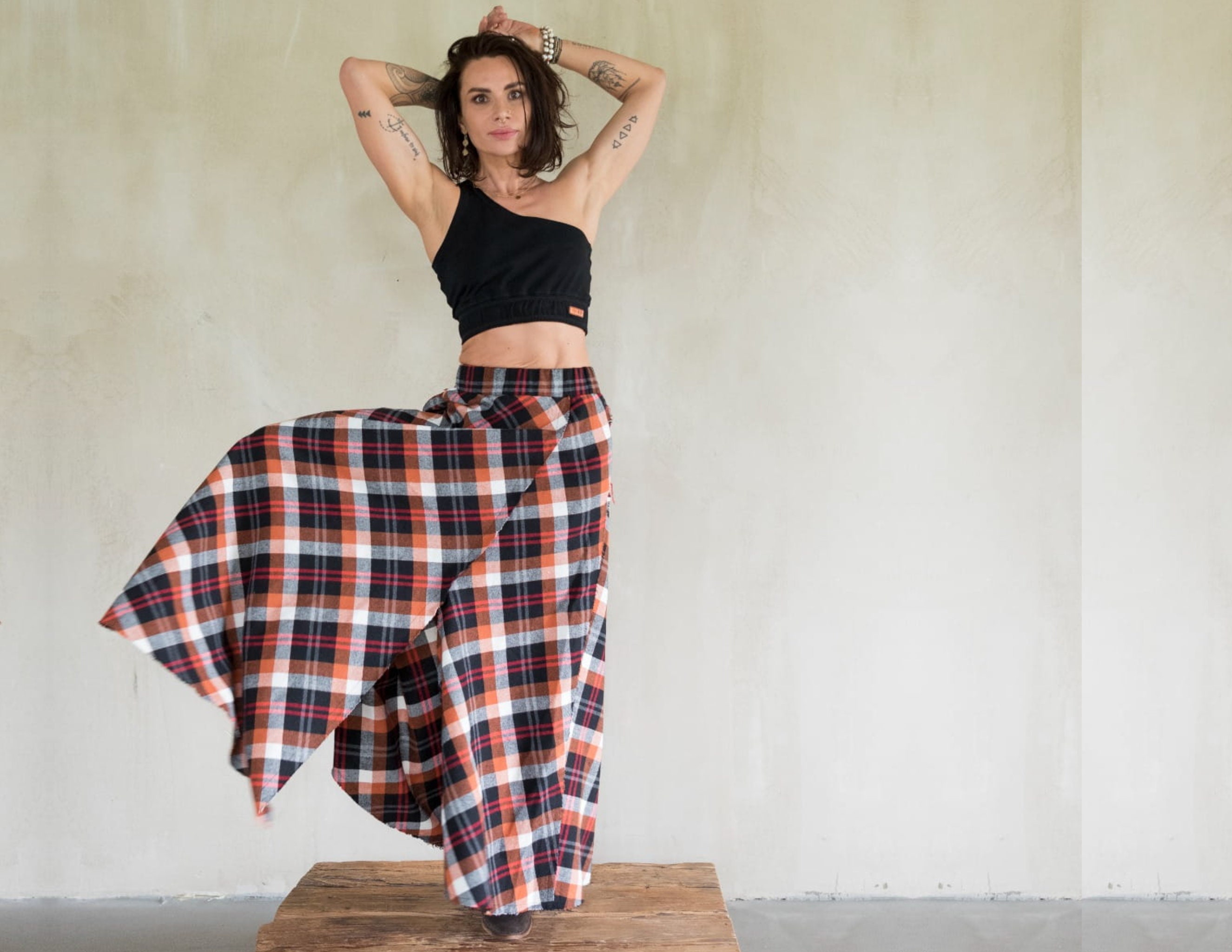 Plaid Maxi Skirt