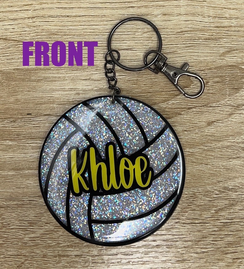 Personalized Volleyball Keychain/volleyball Bag Tag/volleyball Gift ...