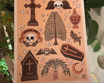 Graveyard Flash Sheet Print