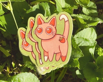 Strawberry Kitten Sticker