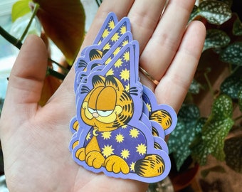 Fat Orange Cat Wizard Sticker