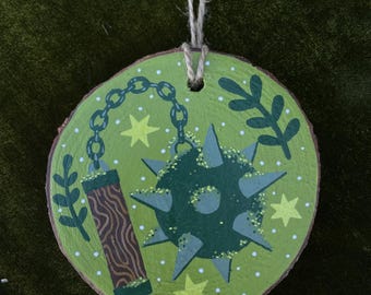 Mossy Mace Flail Wall Hanging