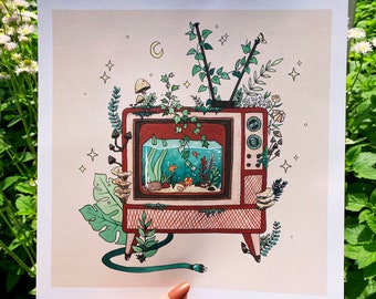 Vintage Fish TV Print