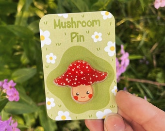 Acrylic Mushroom Pin