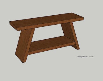 Plans de banc en bois