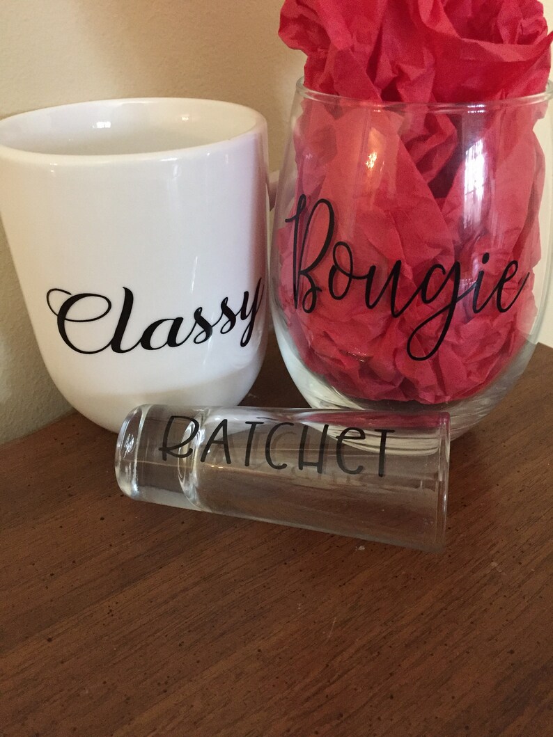 Classy Bougie Ratchet glass set Gift For Mom Classy Bougie Etsy