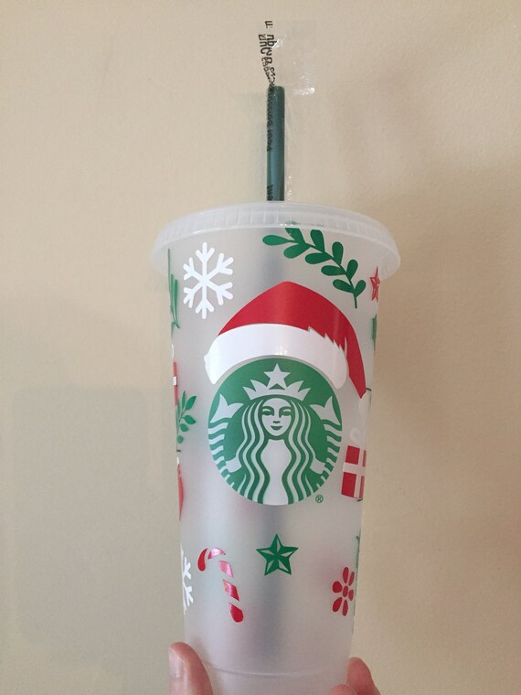 Christmas Gingerbread Starbucks 24oz Reusable Cold Cup 