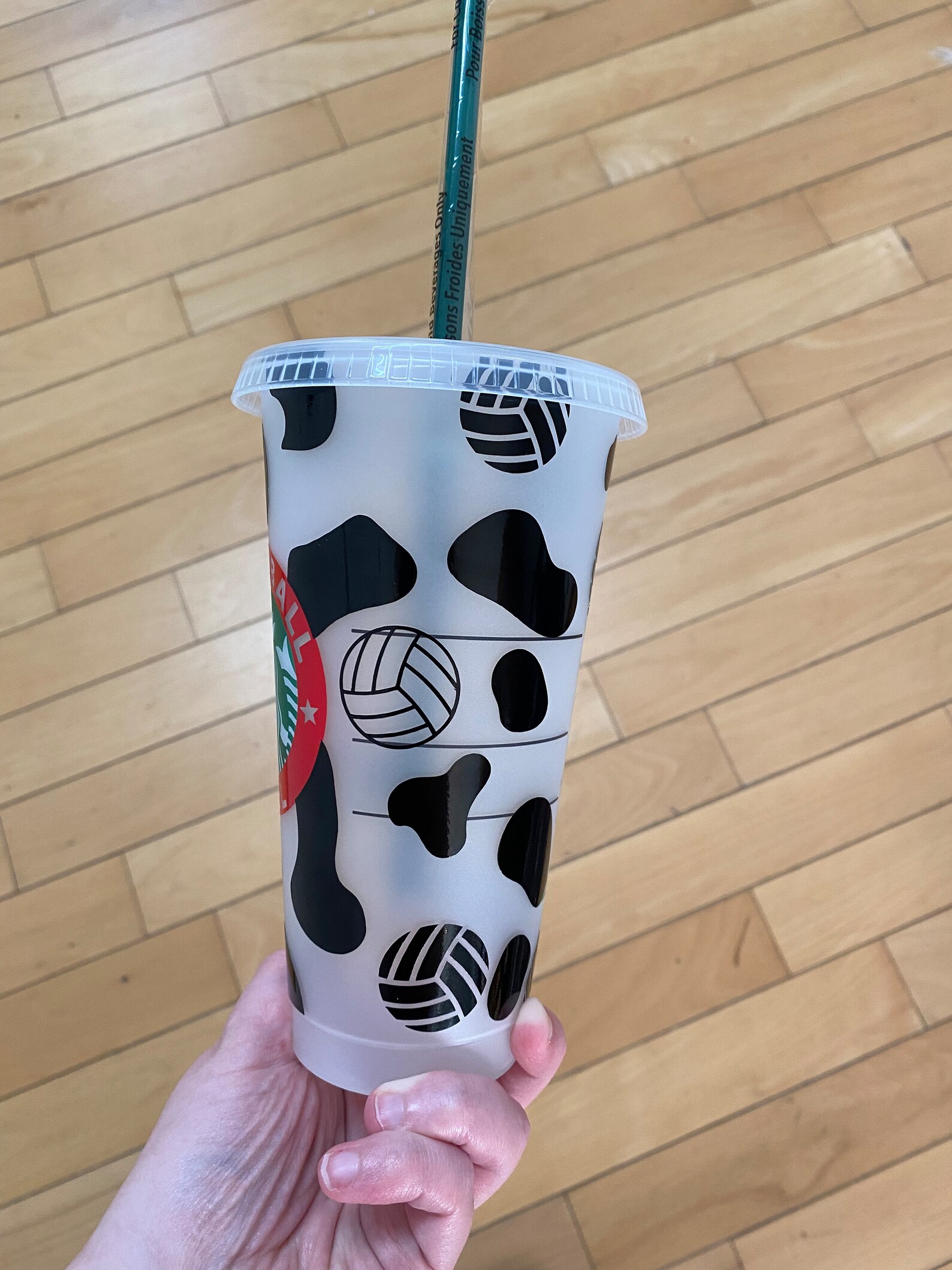 Volleyball Fuel Starbucks Cup Volleyball Fuel Cow Print Cup Etsy