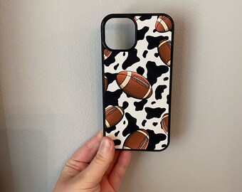 Football Phone Case| Football Player| iPhone Case| Football Lover| Cow Print Case| Football Mom| Football Manager| | Gift