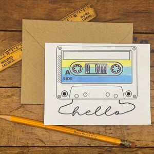 Cassette Tape Hello Note Cards
