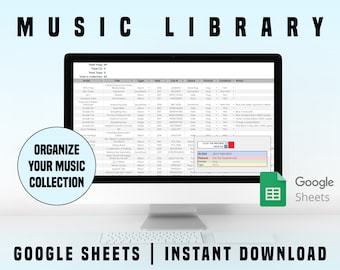 Music Collection Spreadsheet | Library For Vinyl, Tape and CD | Google Sheets
