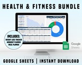 Fitness Spreadsheet Bundle: Workout, Meal & Weight Loss Planner (Google Sheets)