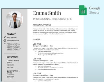 Google Docs Resume Template: Clean CV with Cover Letter (Instant Download)