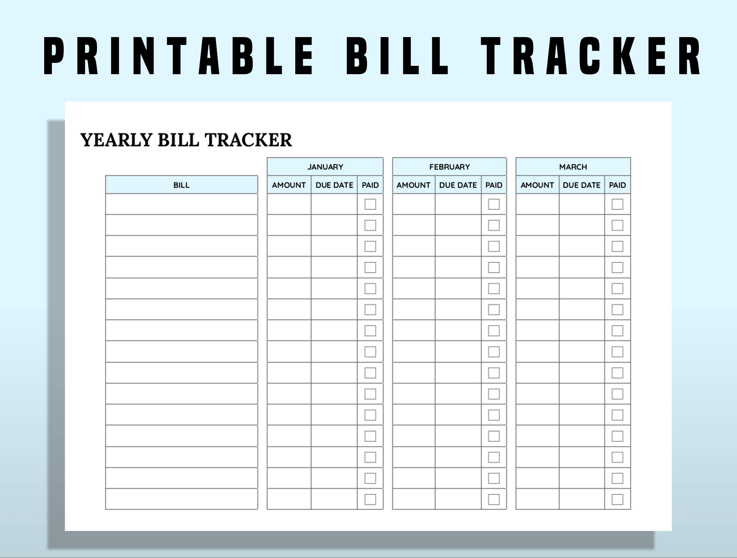 Bill Payment Tracker Printable Template Bill Payment Checklist Monthly Bill Payment Tracker Printable Template Bill Payment Checklist Monthly