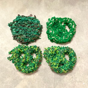 Saint Patrick’s Day Chocolate Covered Pretzels | Box of 8 St. Patty’s Day Chocolates | Milk, White, Dark Chocolate Covered Pretzels