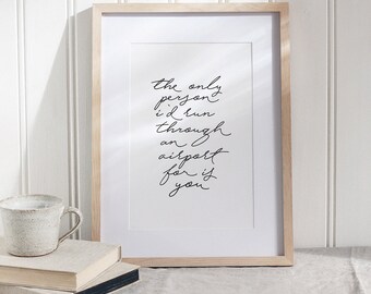Fleabag Airport Quote Print: Minimalist TV Show Poster (Digital Download)
