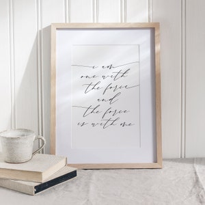 Star Wars Movie Quote, Movie Quote Print, Movie Quote Poster, Poster Quote, Art Print, Minimalist Poster, Star Wars Quote, Star Wars Print