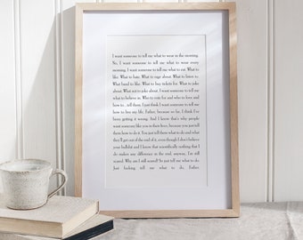 Fleabag Confessional Quote Art Print (Digital Download)