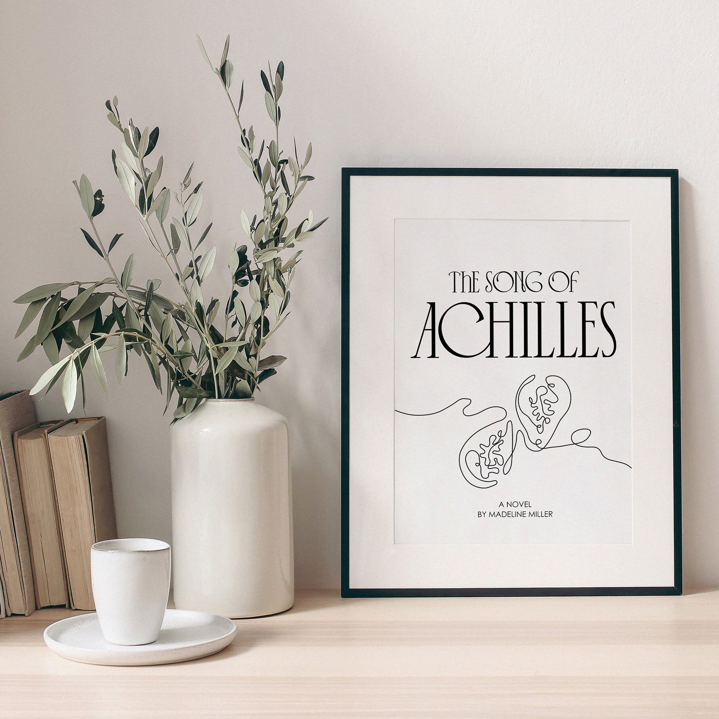 The Song Of Achilles Book Cover Book Poster Literary Etsy