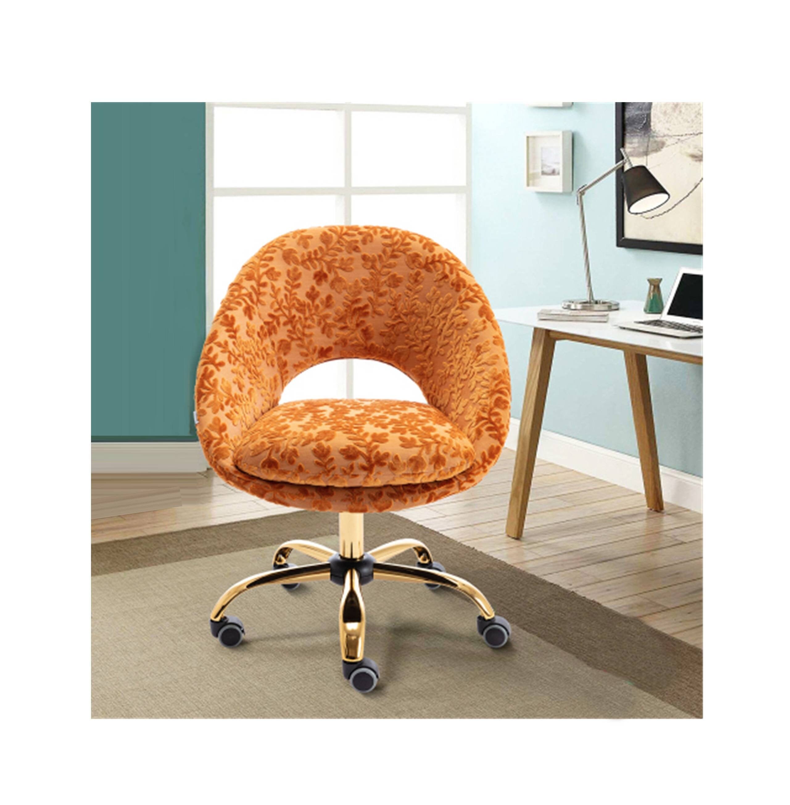 Orange Swivel Office Chair for Living Room Home Office Desk Etsy