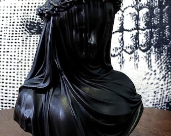 Vela gótica negra – Serie Mausoleo hecha a mano: Medusa, Dama velada, Espectro, Monje hueco, Novia de la muerte – Envío gratuito en el Reino Unido