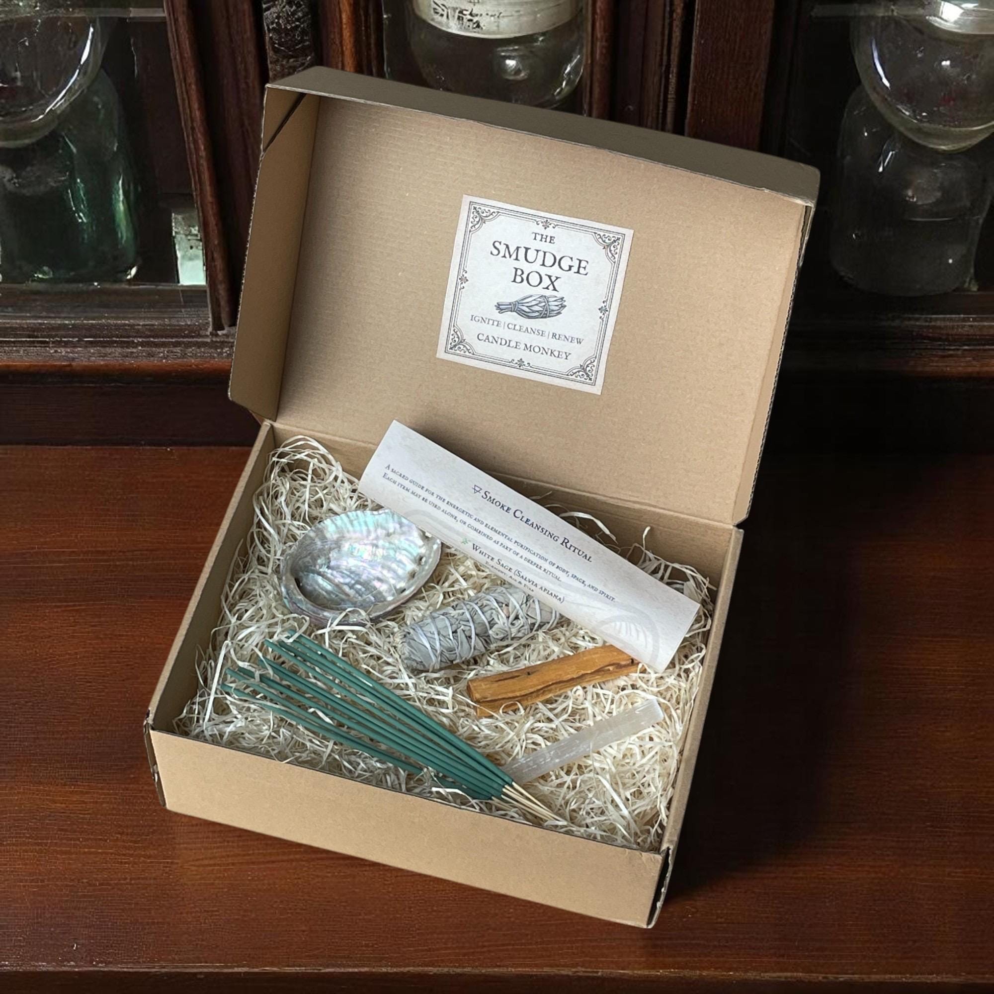 Smudge Box The Smudge Box | Spiritual Cleansing & Intention Kit New Home Gift Sage ...