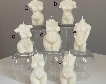 Shibari Bondage God / Goddess Sensual Candle – Ivory White | Handmade in Leicestershire | Sexy Gift - Free UK Delivery