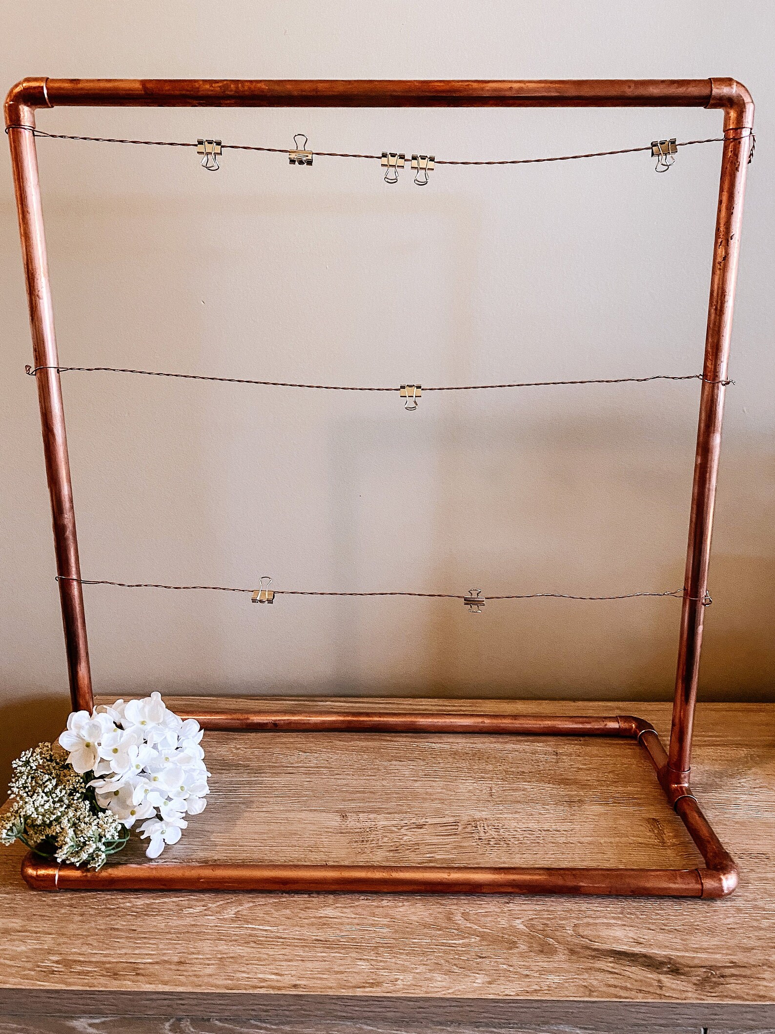 Copper Tabletop Backdrop Photo Frame Sign Stand Menu Etsy