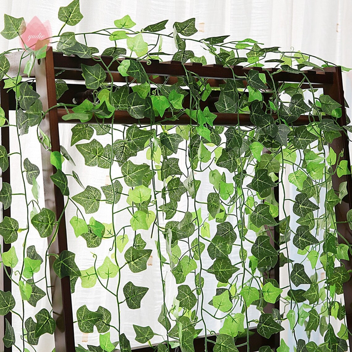 1Pcs 230Cm Green Silk Artificial Hanging Leaf Garland Plants Etsy