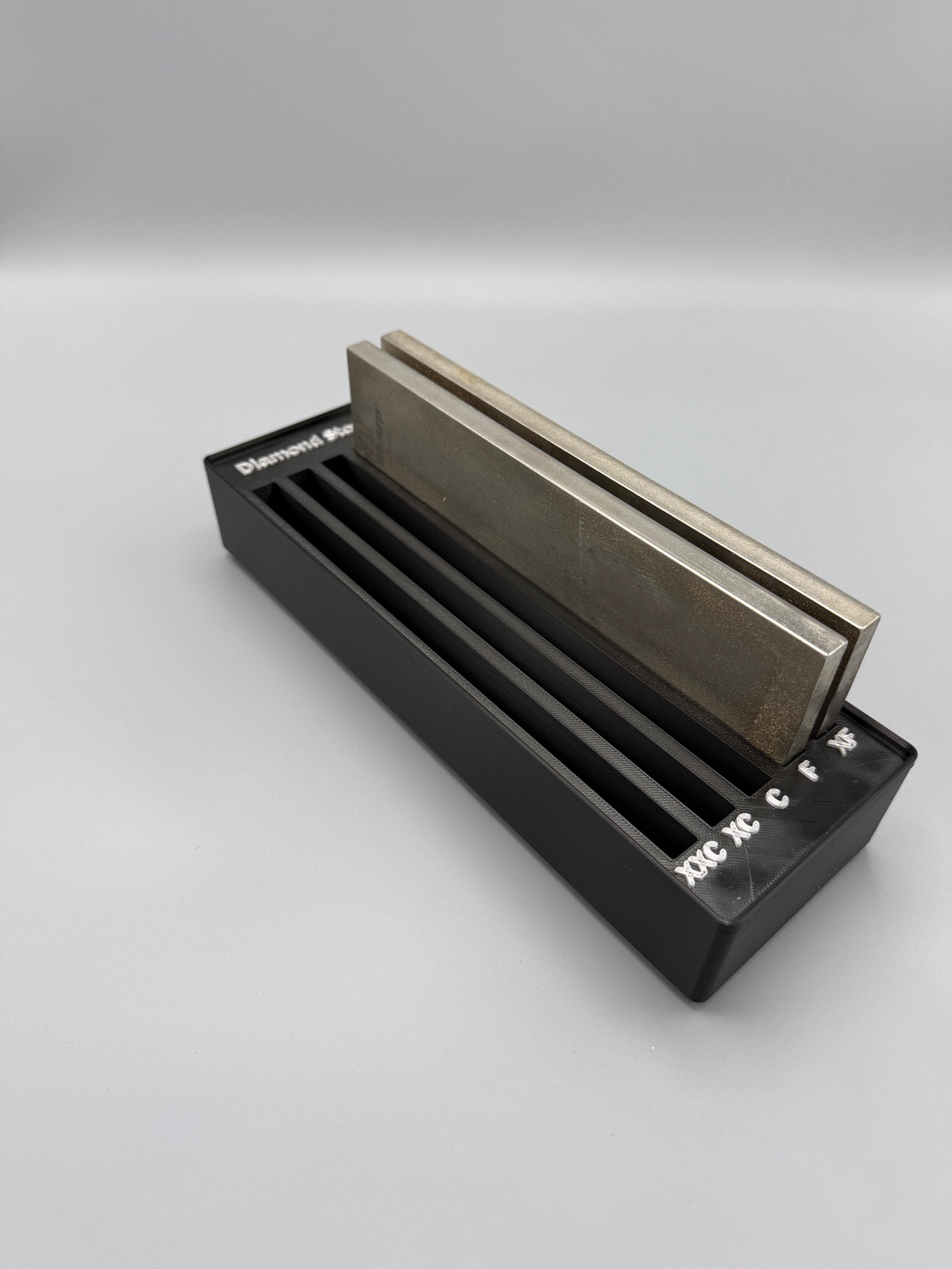 Listing photo: Gridfinity Holder for DMT Dia-Sharp 8x3 Diamond Stones | 5 Slot Sharpening Stone Organizer |