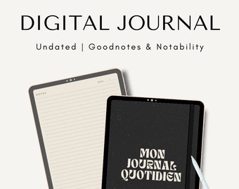 French DAILY JOURNAL | GoodNotes Journal, Notability Journal | Digital Notebook, Digital Journal, Digital Notepad | Ipad