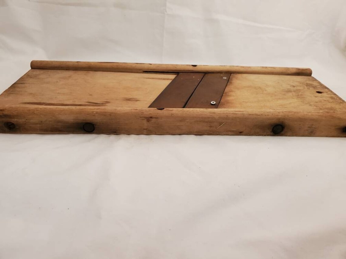 Vintage Sauerkraut Cabbage Cutter Kraut Mandolin Wood Etsy Canada