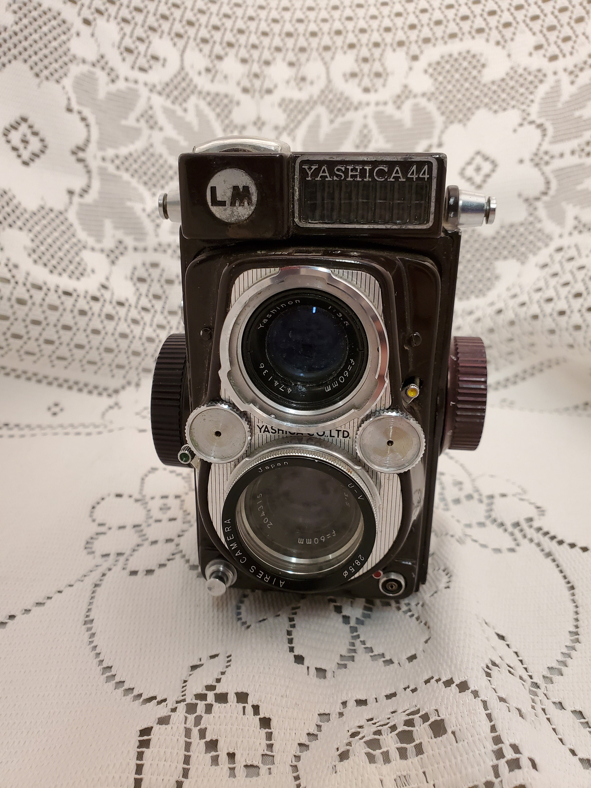 Dragonne En Cuir Pour Yashica 44 TLR - Original Eveready Avec Clips - Japon - Occasion
