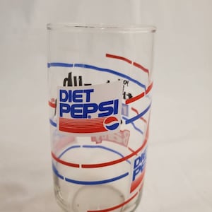 Diet pepsi drinking glass, you got the right one baby, retro glasses