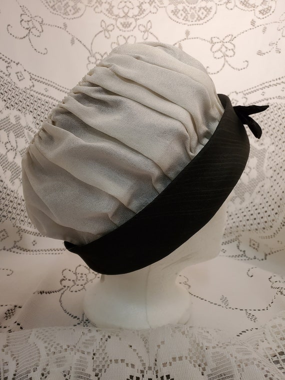 1950's Capulet Style Black and White Vintage Hat … - image 6