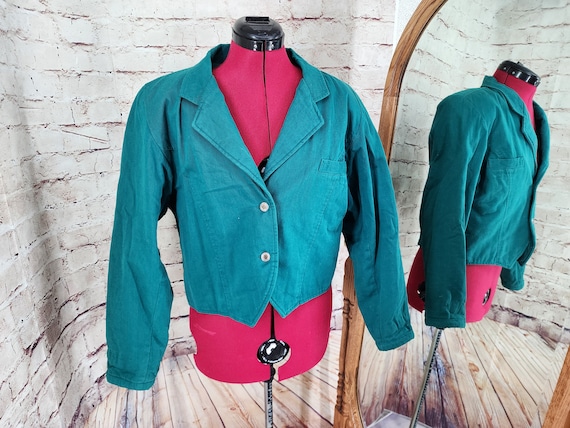 Almost Heaven Vintage Coest Jacket Blue/Green Size Large