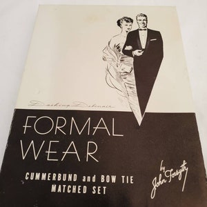 Vintage formal wear cummerbund and bow tie and cufflinks image 7