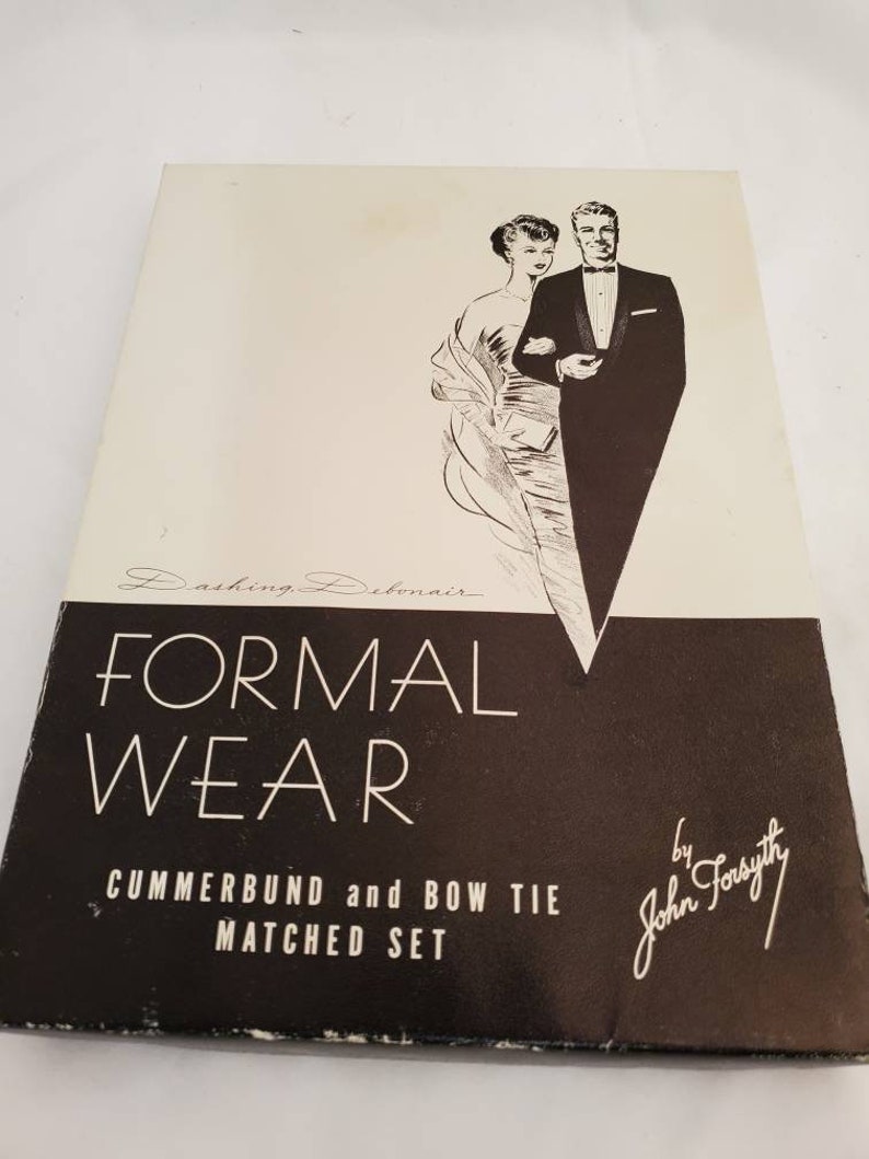 Vintage formal wear cummerbund and bow tie and cufflinks image 7