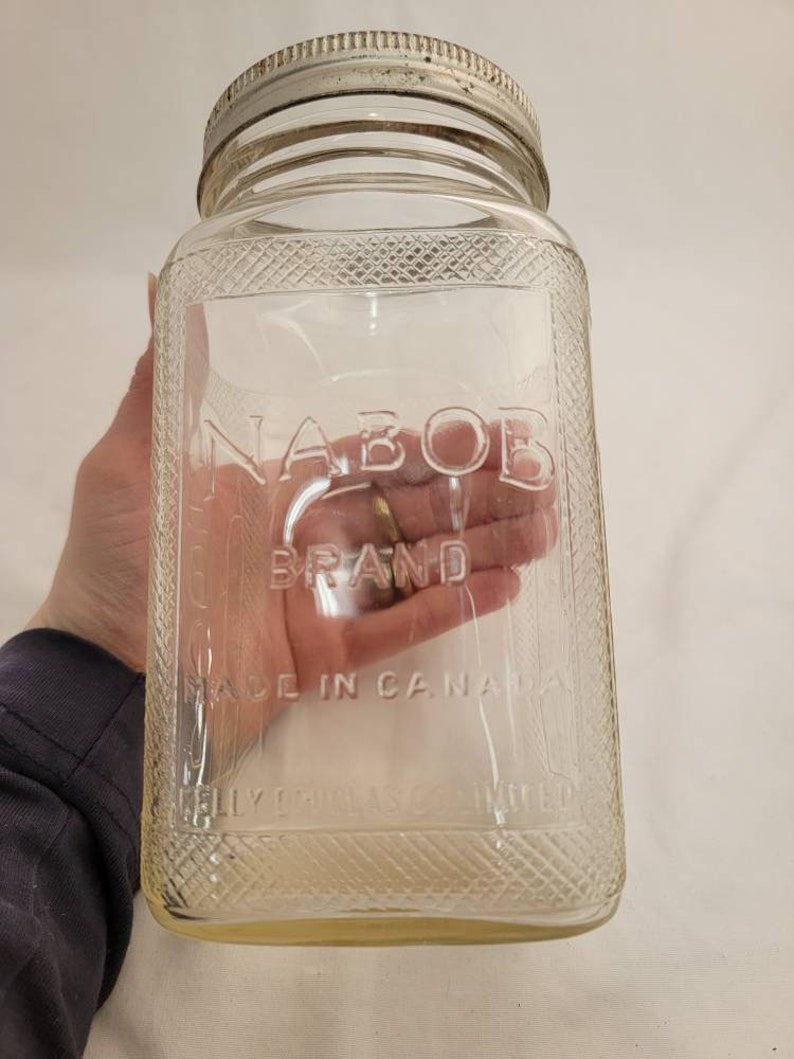 Square Nabob Coffee Glass Jar Etsy